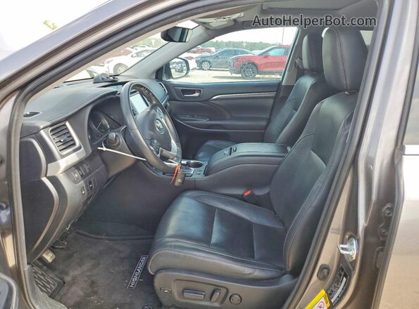 5TDYZRFH9JS268165 2018 TOYOTA HIGHLANDER Gray Вид салону спереду