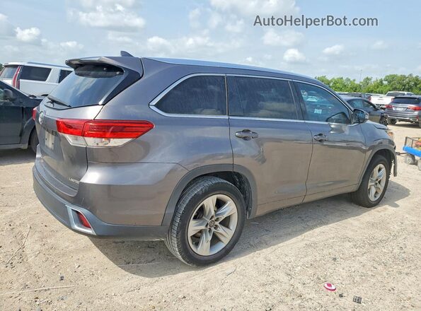 5TDYZRFH9JS268165 2018 TOYOTA HIGHLANDER Gray Задня права чверть
