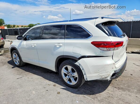 5TDYZRFHXJS257594 2018 TOYOTA HIGHLANDER White Հետևի ձախ