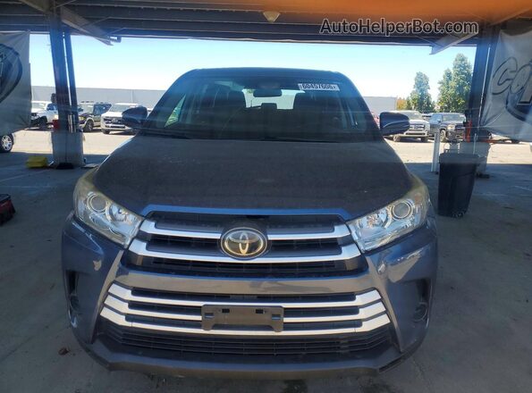 5TDZARFH0JS034377 2018 TOYOTA HIGHLANDER Blue Вид спереду