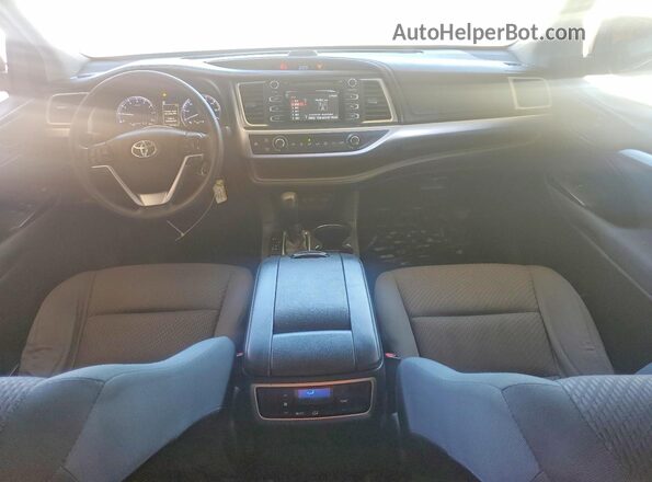 5TDZARFH0JS034377 2018 TOYOTA HIGHLANDER Blue Вид панелі приладів