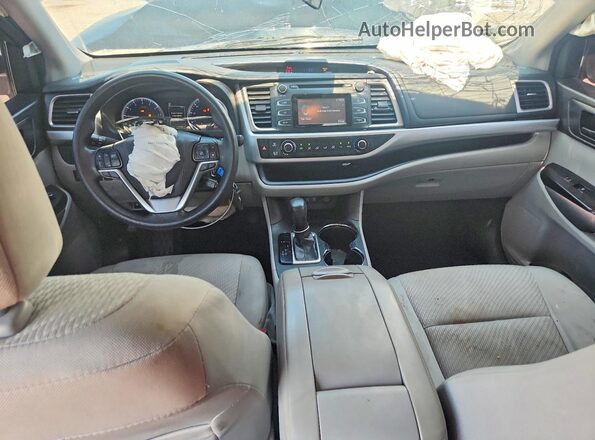5TDZARFH2HS031975 2017 TOYOTA HIGHLANDER Black წინა პანელის ხედი