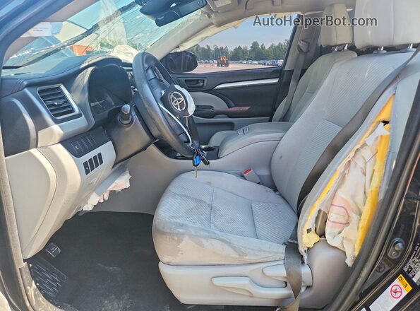 5TDZARFH2HS031975 2017 TOYOTA HIGHLANDER Black წინა სალონის ხედი