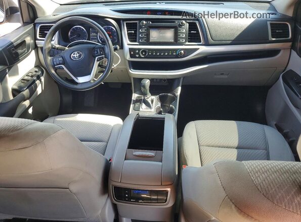 5TDZARFH2JS039368 2018 TOYOTA HIGHLANDER Silver Вид панелі приладів