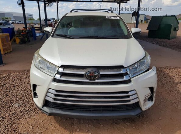 5TDZARFH2KS046029 2019 TOYOTA HIGHLANDER White Вид задніх сидінь