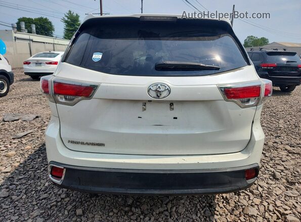 5TDZARFH3GS018070 2016 TOYOTA HIGHLANDER Белый Вид сзади