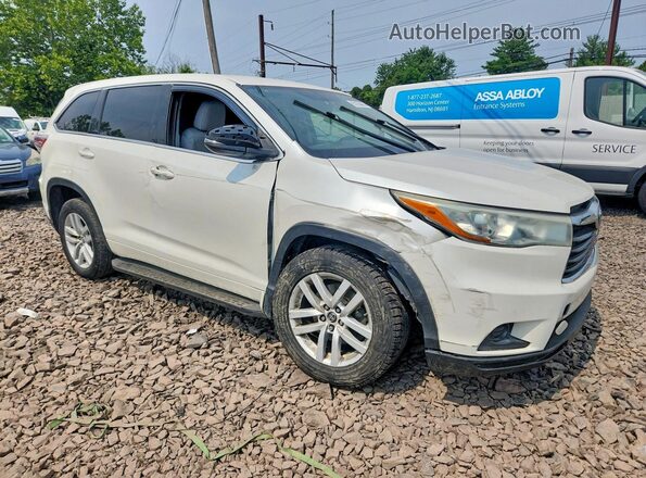 5TDZARFH3GS018070 2016 TOYOTA HIGHLANDER Белый Передняя правая четверть