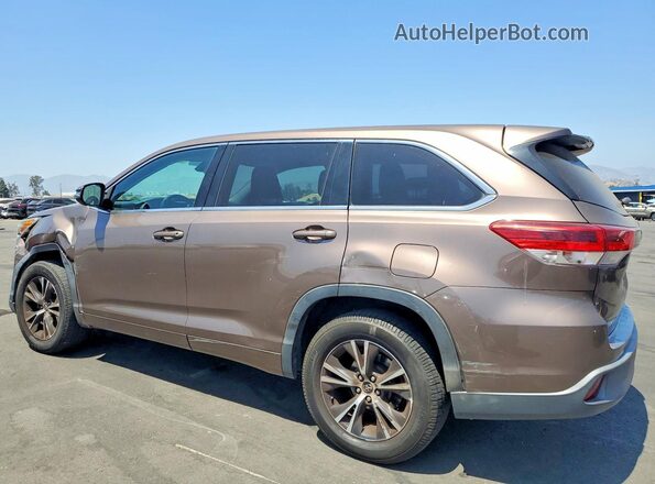 5TDZARFH3JS037290 2018 TOYOTA HIGHLANDER Brown Trasero izquierdo
