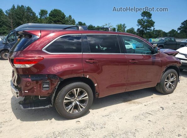 5TDZARFH5HS023787 2017 TOYOTA HIGHLANDER Бордовый Задняя правая четверть