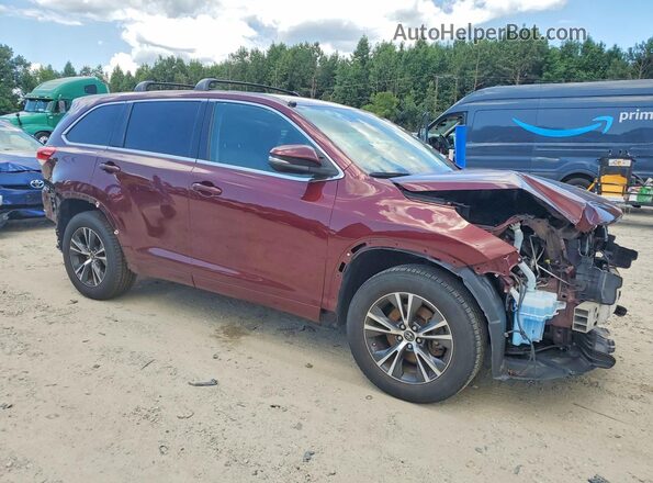 5TDZARFH5HS023787 2017 TOYOTA HIGHLANDER Бордовый Передняя правая четверть