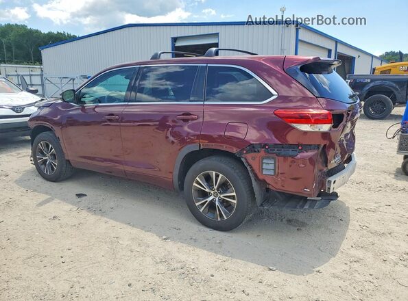 5TDZARFH5HS023787 2017 TOYOTA HIGHLANDER Бордовый Задняя левая четверть