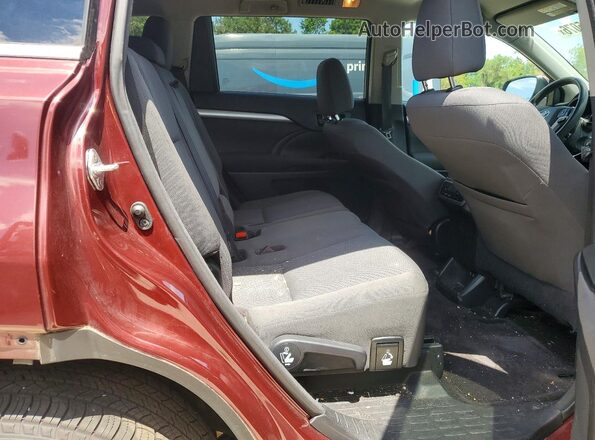 5TDZARFH5HS023787 2017 TOYOTA HIGHLANDER Бордовый Вид задних сидений