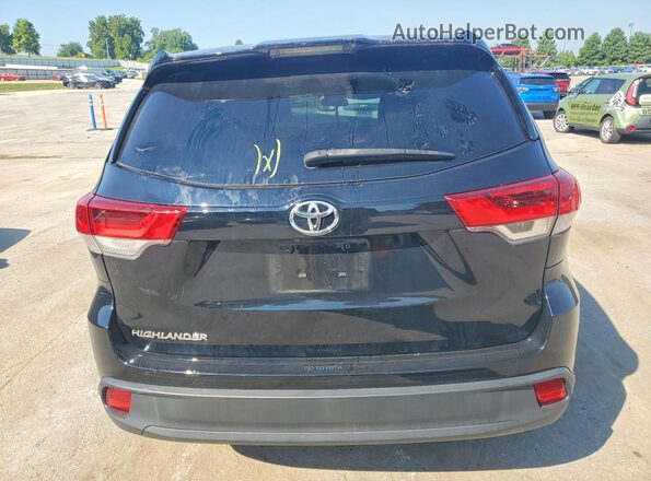 5TDZARFH6JS036487 2018 TOYOTA HIGHLANDER Black Вид ззаду