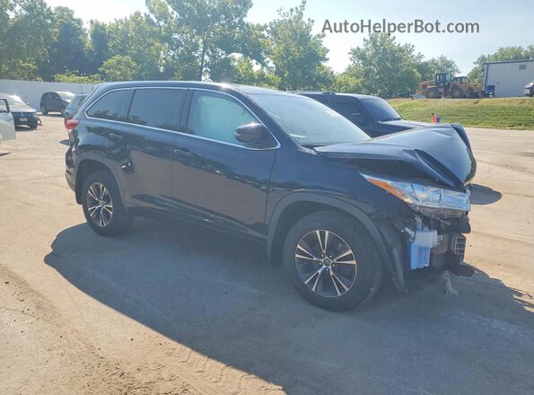 5TDZARFH6JS036487 2018 TOYOTA HIGHLANDER Black Передня права чверть