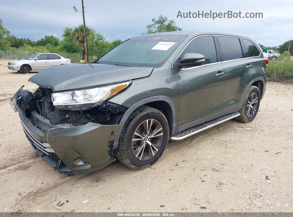 5TDZARFH7KS059651 2019 TOYOTA HIGHLANDER Green Front left