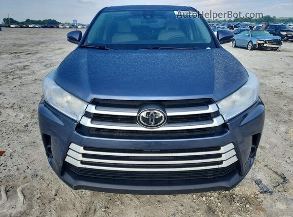 5TDZARFH8HS031706 2017 TOYOTA HIGHLANDER Blue Widok z przodu