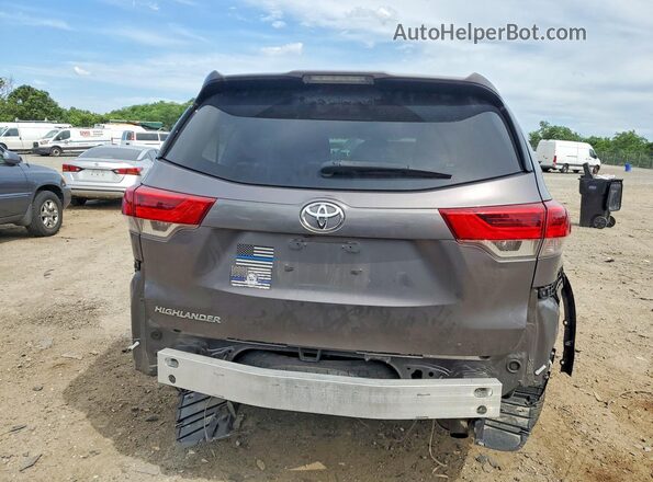 5TDZARFH9KS056945 2019 TOYOTA HIGHLANDER Серый Вид сзади