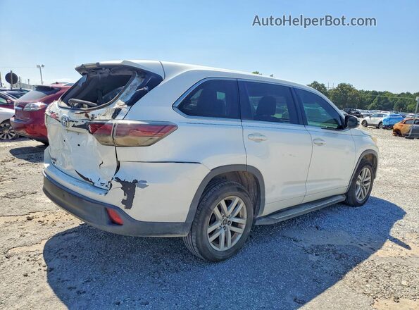 5TDZARFHXGS020852 2016 TOYOTA HIGHLANDER White Հետևի տեսք