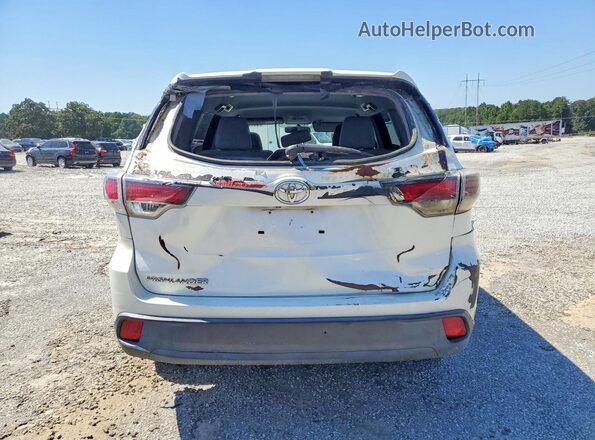 5TDZARFHXGS020852 2016 TOYOTA HIGHLANDER White Սալոնի հետևի տեսք