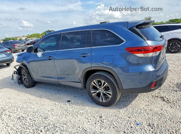 5TDZARFHXHS032355 2017 TOYOTA HIGHLANDER Blue Задня ліва чверть