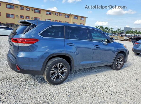 5TDZARFHXHS032355 2017 TOYOTA HIGHLANDER Blue Задня права чверть