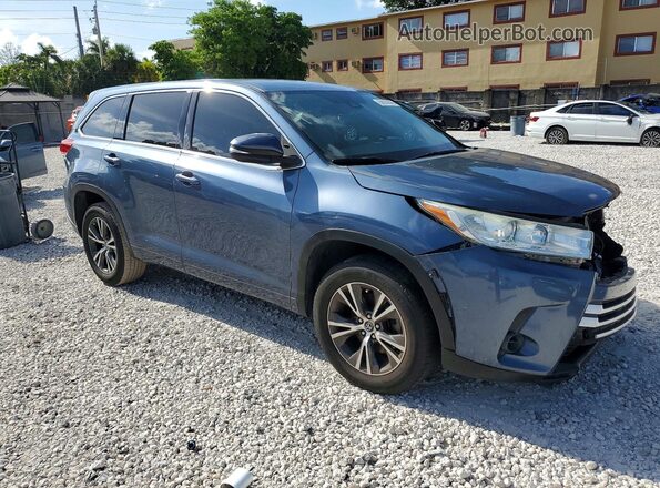 5TDZARFHXHS032355 2017 TOYOTA HIGHLANDER Blue Передня права чверть