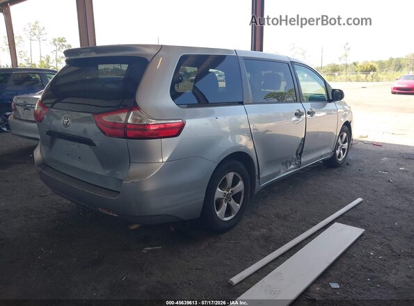 5TDZK3DC3GS723212 2016 TOYOTA SIENNA Silver Tył prawy