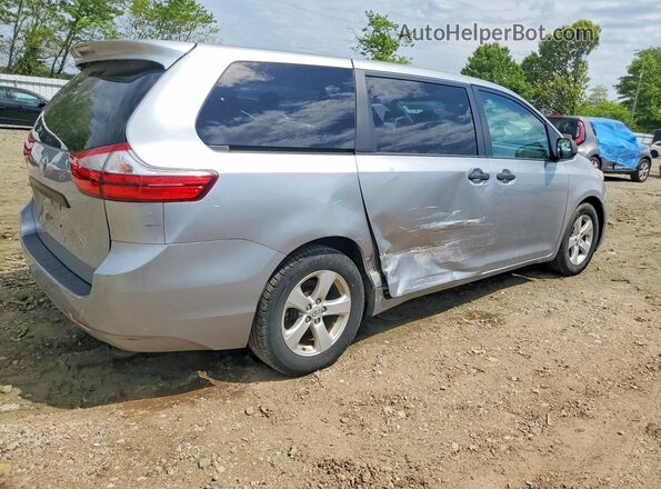 5TDZK3DC7GS697973 2016 TOYOTA SIENNA Серебряный Задняя правая четверть
