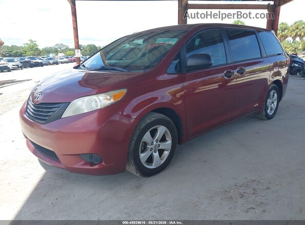 5TDZK3DC8GS717812 2016 TOYOTA SIENNA Red Передня ліва чверть