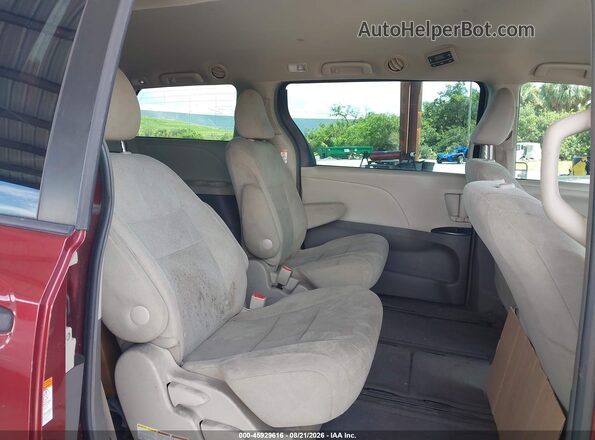 5TDZK3DC8GS717812 2016 TOYOTA SIENNA Red Вид наклейки з VIN-кодом