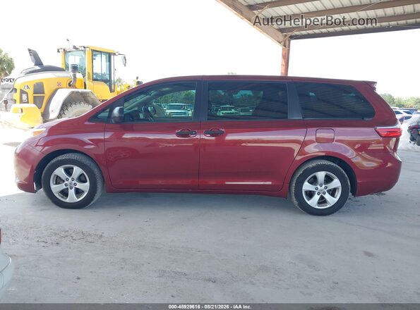 5TDZK3DC8GS717812 2016 TOYOTA SIENNA Red Панорамний вид салону 360°