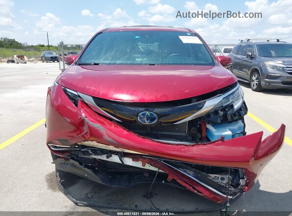 5TDZSKFC6PS100321 2023 TOYOTA SIENNA Red ხელსაწყოთა პანელის ხედი