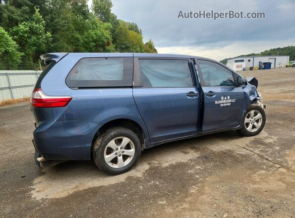 5TDZZ3DC2HS854208 2017 TOYOTA SIENNA Blue წინა ხედი
