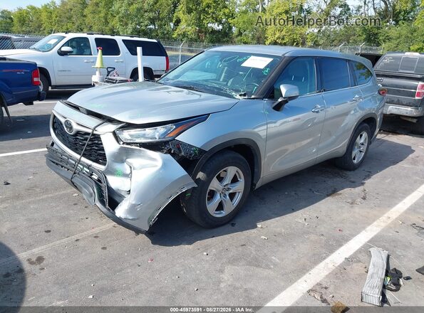 5TDZZRAH0LS508654 2020 TOYOTA HIGHLANDER Silver Vista tres cuartos delantera izquierda