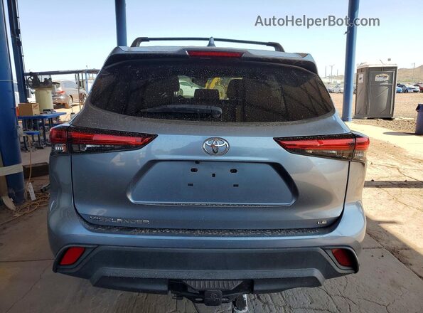 5TDZZRAH8LS009116 2020 TOYOTA HIGHLANDER Blue Հետևի տեսք