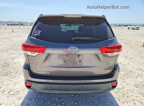 5TDZZRFH0KS296281 2019 TOYOTA HIGHLANDER Charcoal Вид ззаду