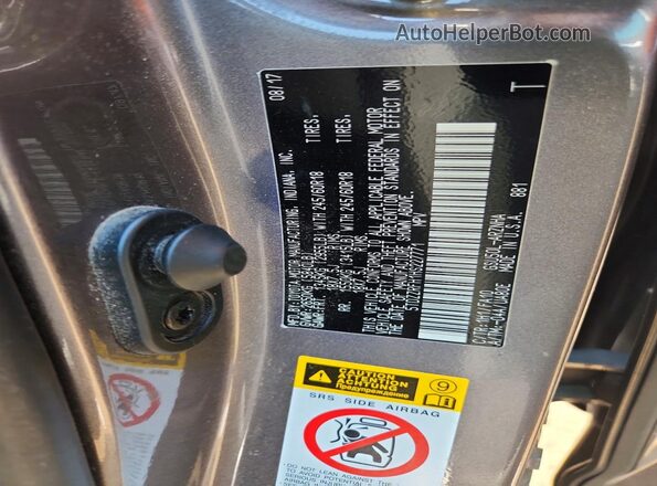 5TDZZRFH1HS227771 2017 TOYOTA HIGHLANDER Gray Widok naklejki z numerem VIN