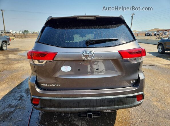 5TDZZRFH1HS227771 2017 TOYOTA HIGHLANDER Gray Widok z tyłu