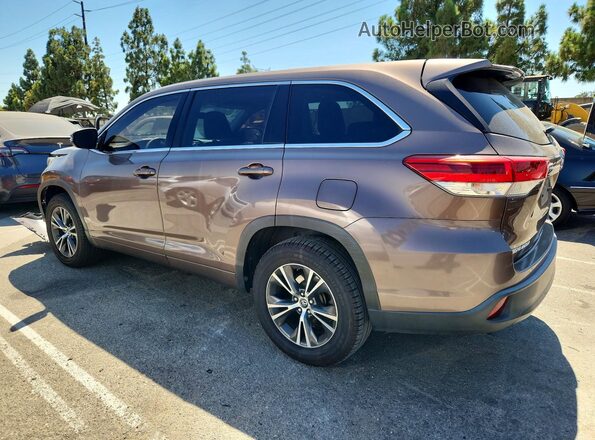 5TDZZRFH1JS244527 2018 TOYOTA HIGHLANDER Brown Tył lewy