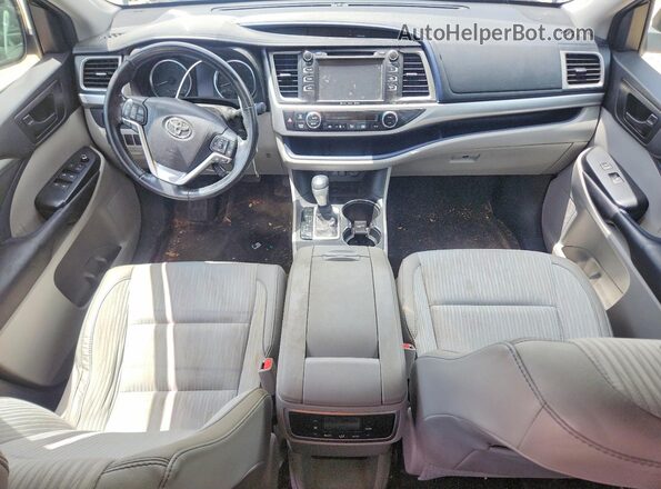 5TDZZRFH2HS199706 2017 TOYOTA HIGHLANDER Silver Առջևի վահանակի տեսք