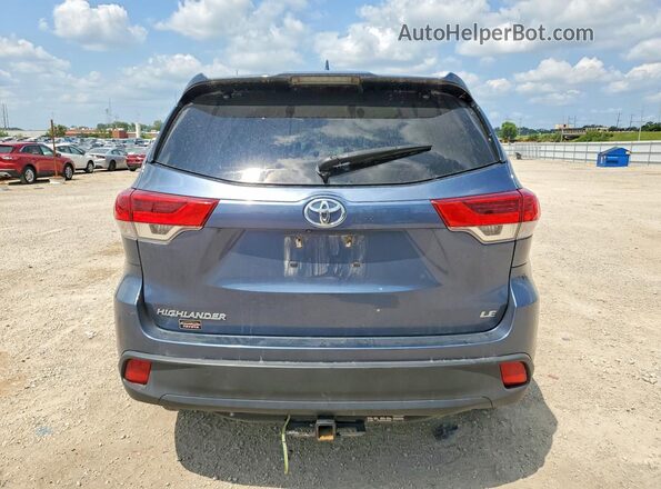 5TDZZRFH3HS222541 2017 TOYOTA HIGHLANDER Blue Rear view