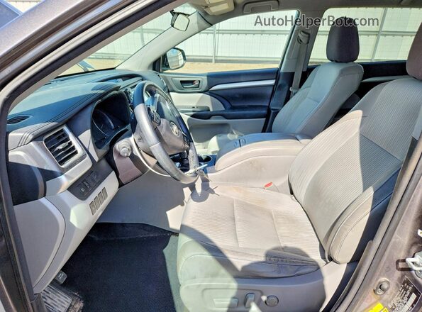 5TDZZRFH7HS198101 2017 TOYOTA HIGHLANDER Gray Вид салону спереду