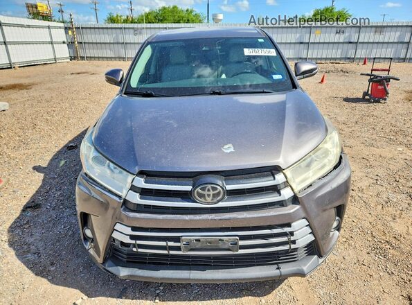 5TDZZRFH7HS198101 2017 TOYOTA HIGHLANDER Gray Вид спереду
