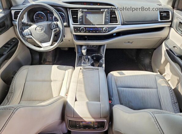 5TDZZRFH7HS198101 2017 TOYOTA HIGHLANDER Gray Вид панелі приладів