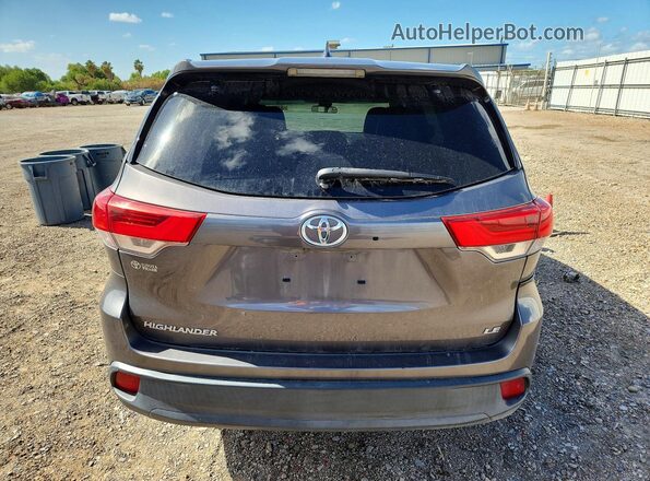 5TDZZRFH7HS198101 2017 TOYOTA HIGHLANDER Gray Вид ззаду