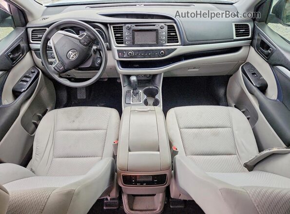 5TDZZRFH7KS289747 2019 TOYOTA HIGHLANDER Silver წინა პანელის ხედი
