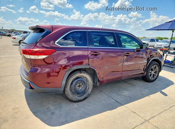 5TDZZRFH8JS268694 2018 TOYOTA HIGHLANDER Maroon Trasero derecho