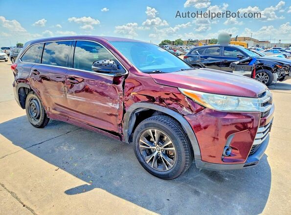 5TDZZRFH8JS268694 2018 TOYOTA HIGHLANDER Maroon Delantero derecho
