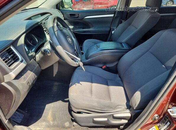 5TDZZRFH8JS268694 2018 TOYOTA HIGHLANDER Maroon Vista interior delantera