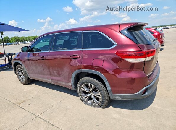 5TDZZRFH8JS268694 2018 TOYOTA HIGHLANDER Maroon Trasero izquierdo